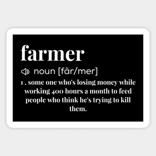 Funny farmer definition Magnet